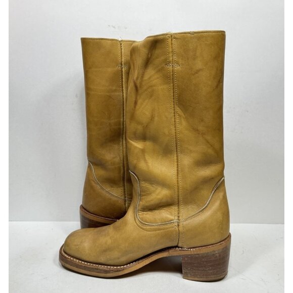 Vintage Wild Country Campus Boots Tall Marbled Leather Square Toe Men’s 9.5 D - Picture 6 of 10